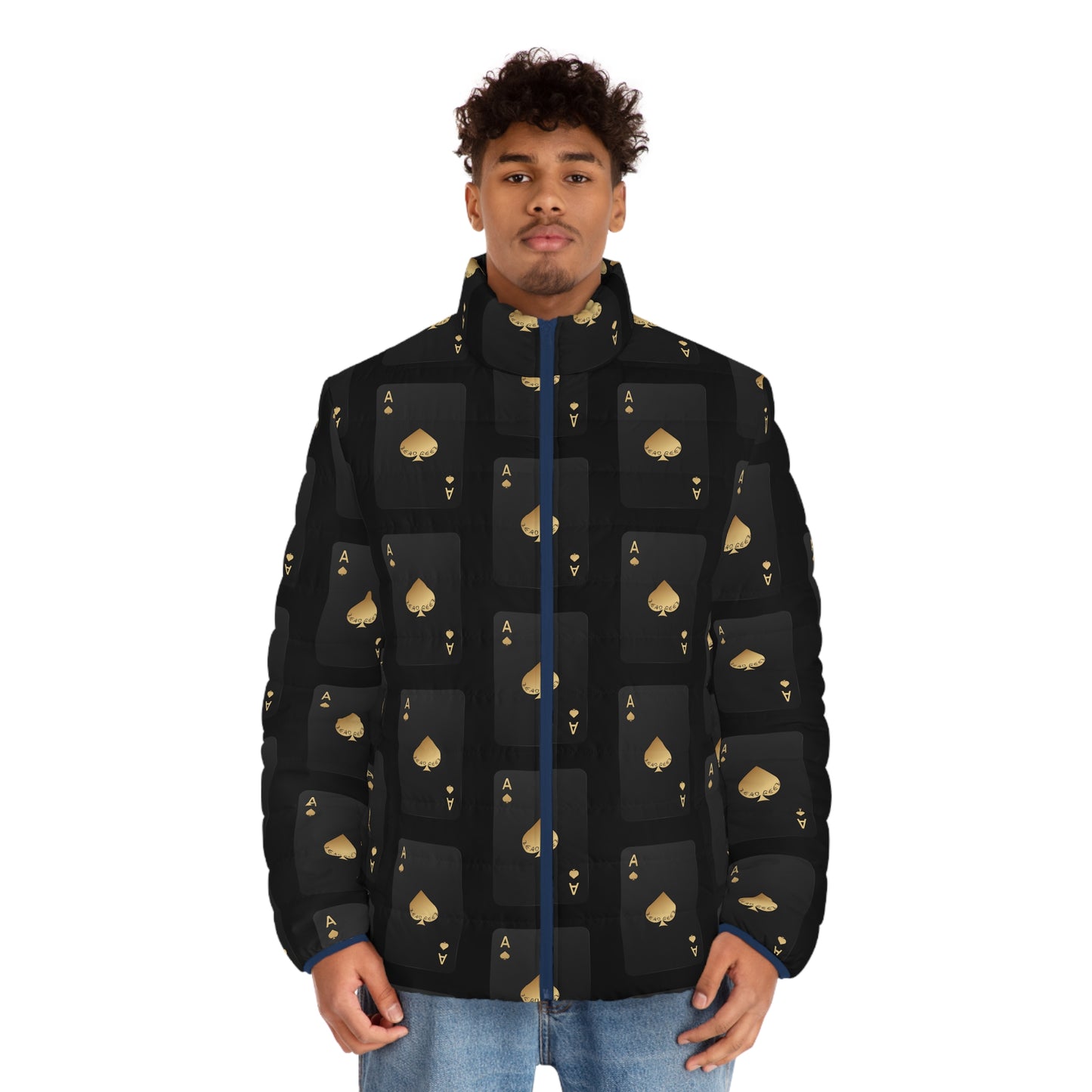 Men's ZER0 GEEZ Aces Up Puffer Jacket (AOP)