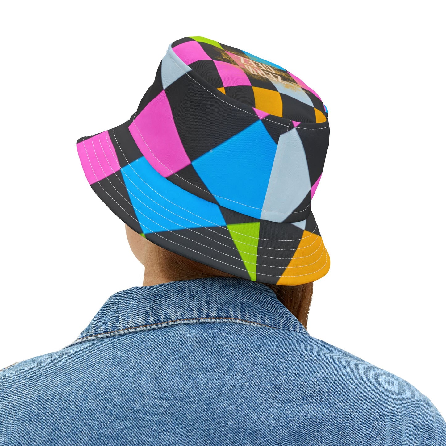 ZER0 GEEZ  Colorful Chex Bucket Hat (AOP)