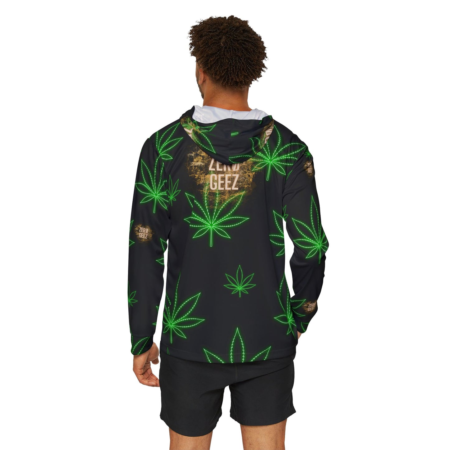 zer0geez Spleef Leaf Men's Sports Warmup Hoodie (AOP)