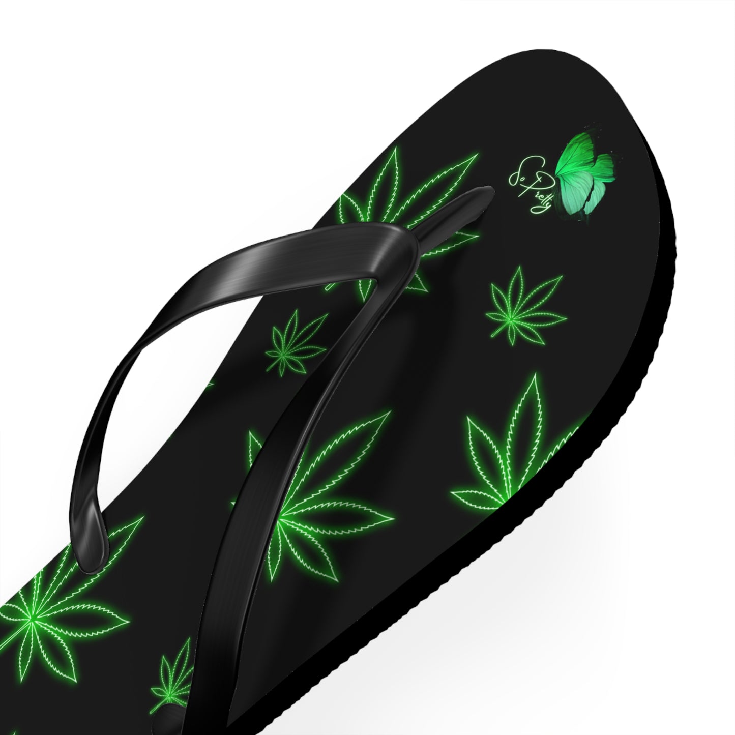 So Pretty Spleef leaf Flip Flops