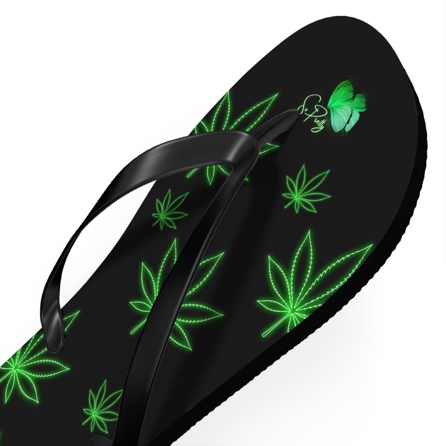 So Pretty Spleef leaf Flip Flops