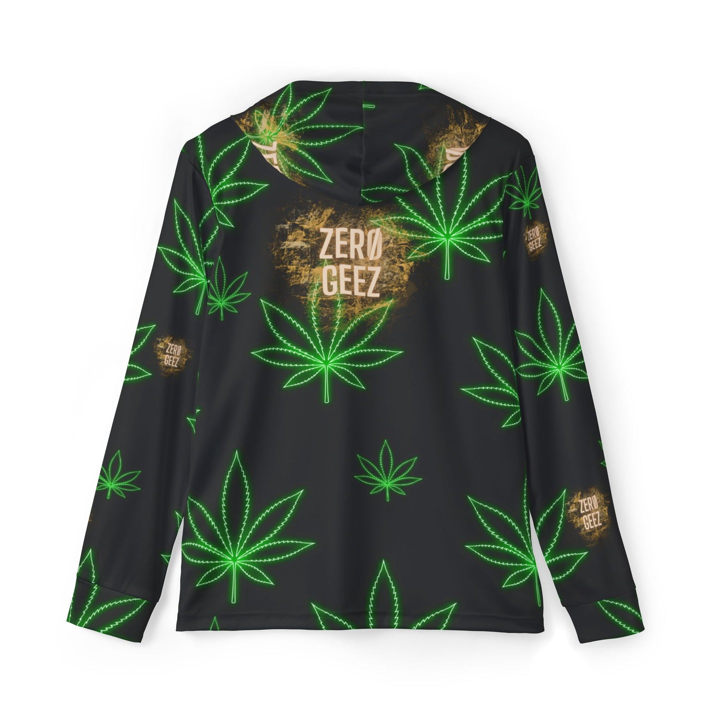 zer0geez Spleef Leaf Men's Sports Warmup Hoodie (AOP)