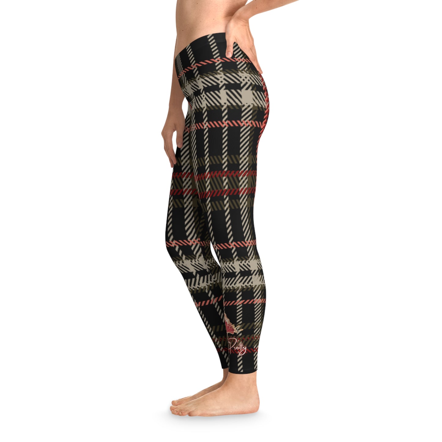 So Pretty, Mad for Plaid stretchy Leggings (AOP)