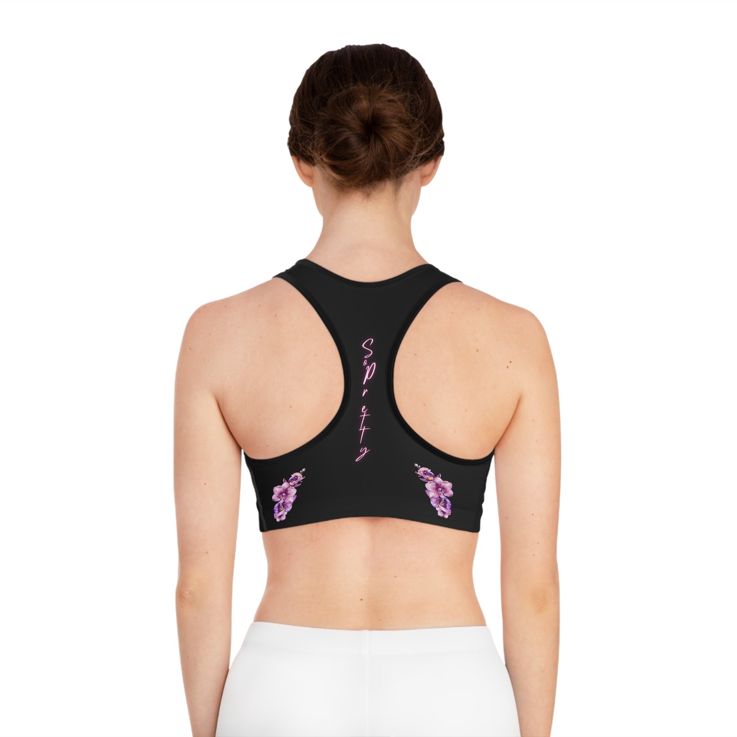 So Pretty Orchid Splash sports Bra (AOP)