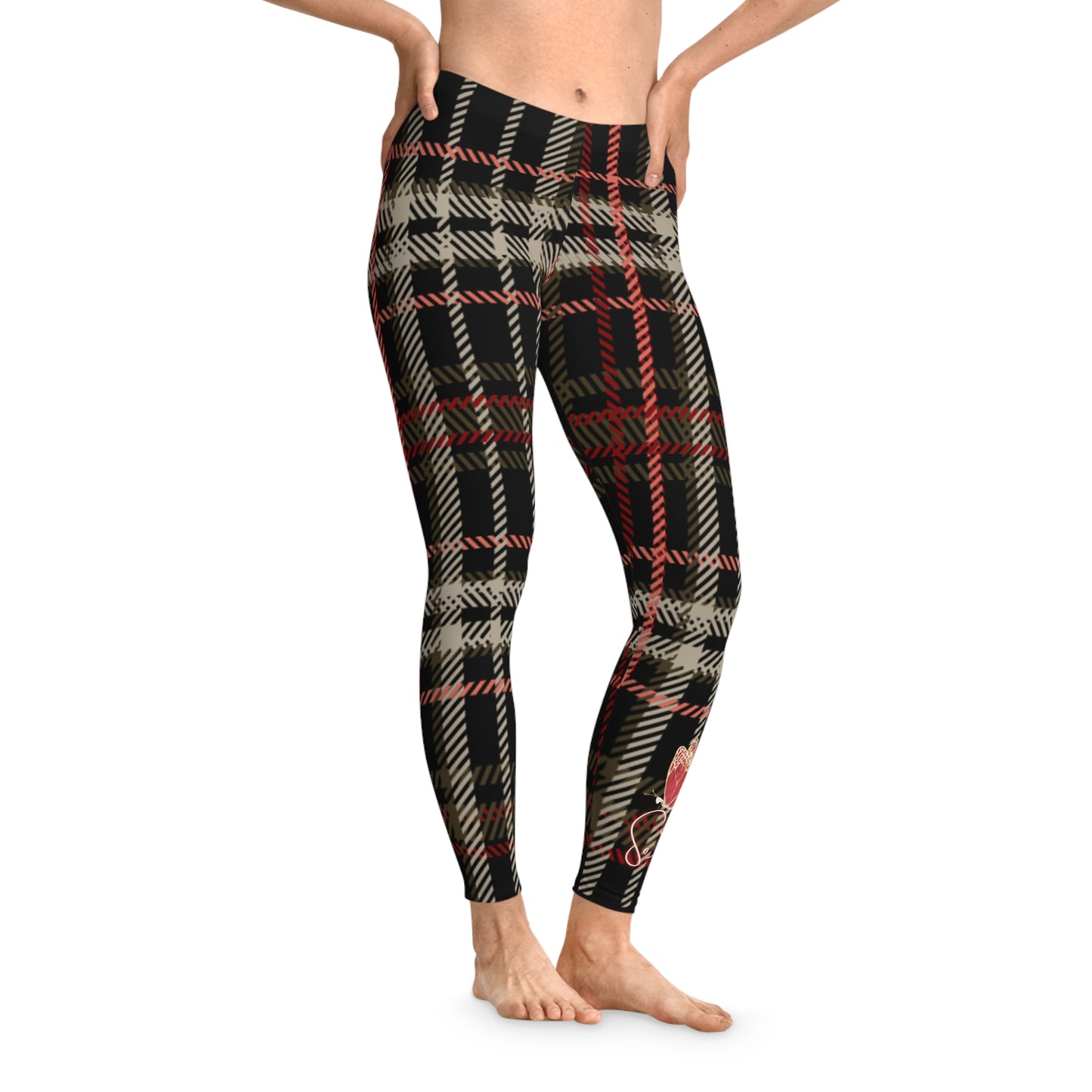 So Pretty, Mad for Plaid stretchy Leggings (AOP)