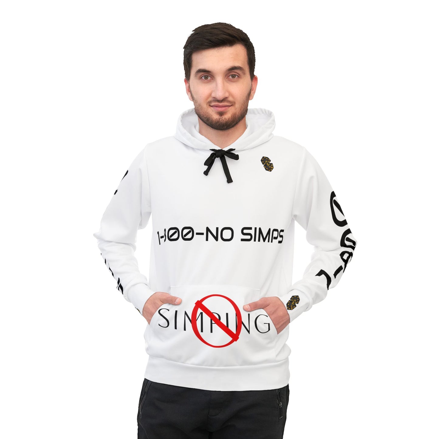 Meech Wear's NO SIMPING Athletic Hoodie (AOP)