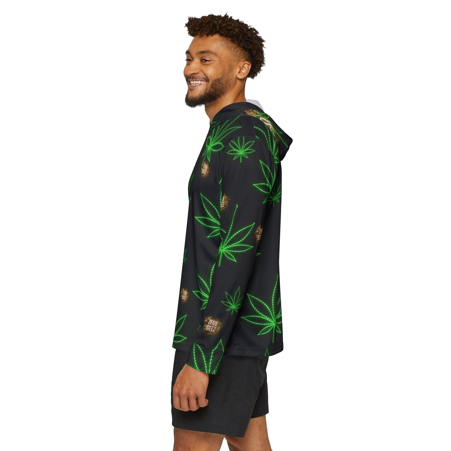 zer0geez Spleef Leaf Men's Sports Warmup Hoodie (AOP)