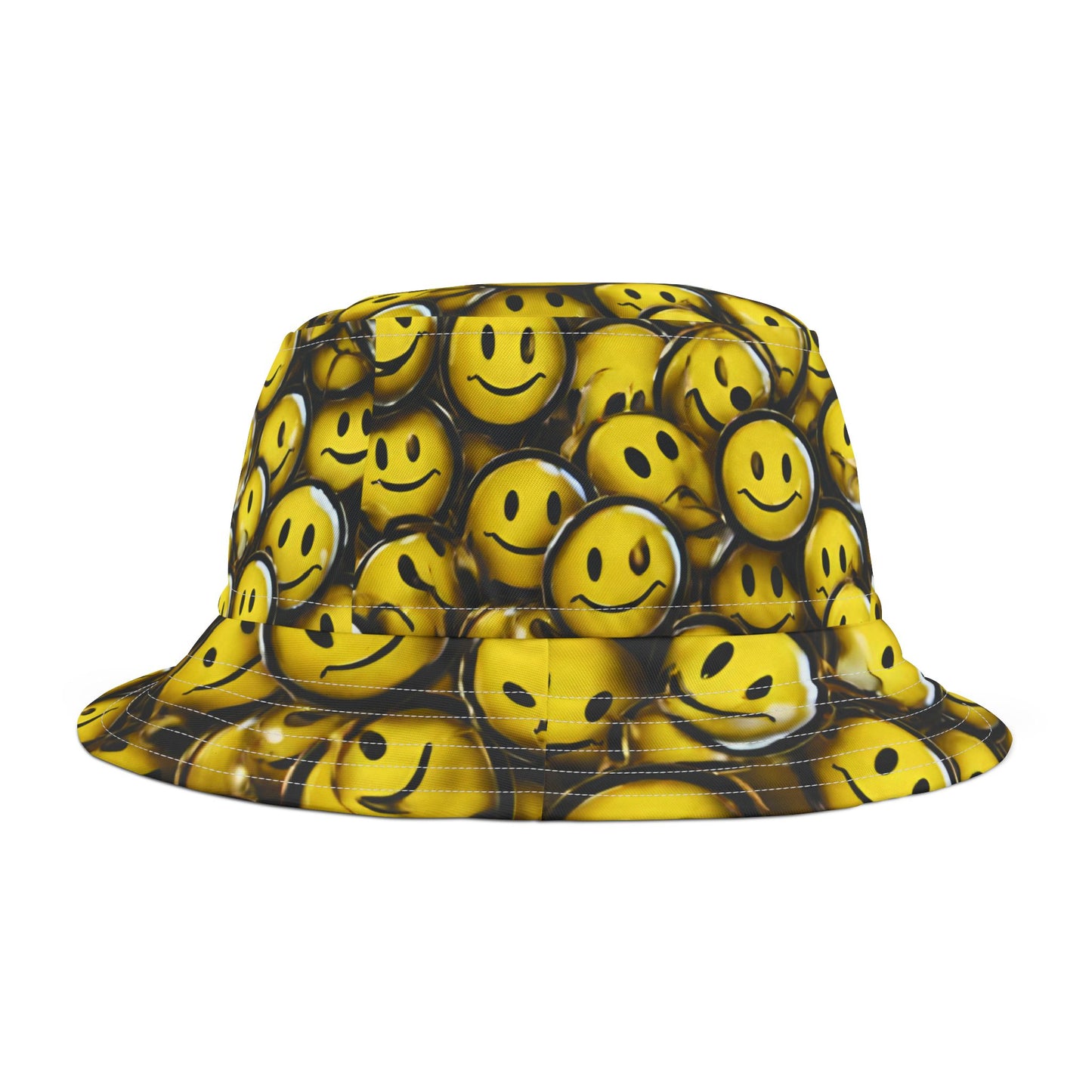 So Pretty Smiley Face Bucket Hat (AOP)