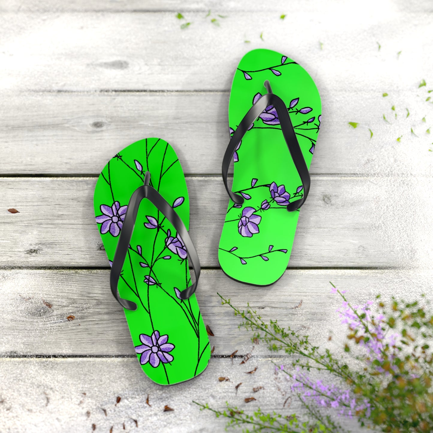 So Pretty Abound with Lillies Flip Flops