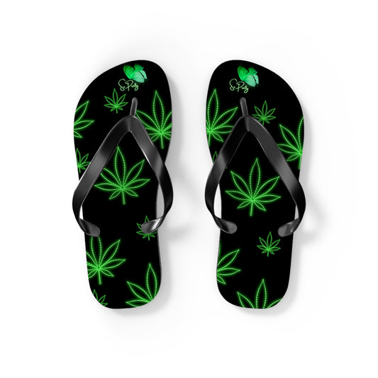 So Pretty Spleef leaf Flip Flops