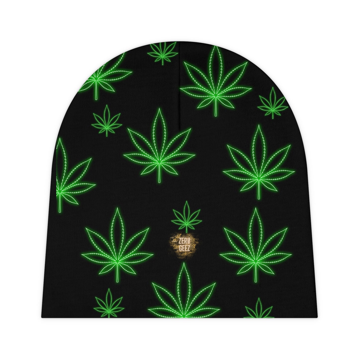 zer0geez Spleef Leaf Baby Beanie (AOP)