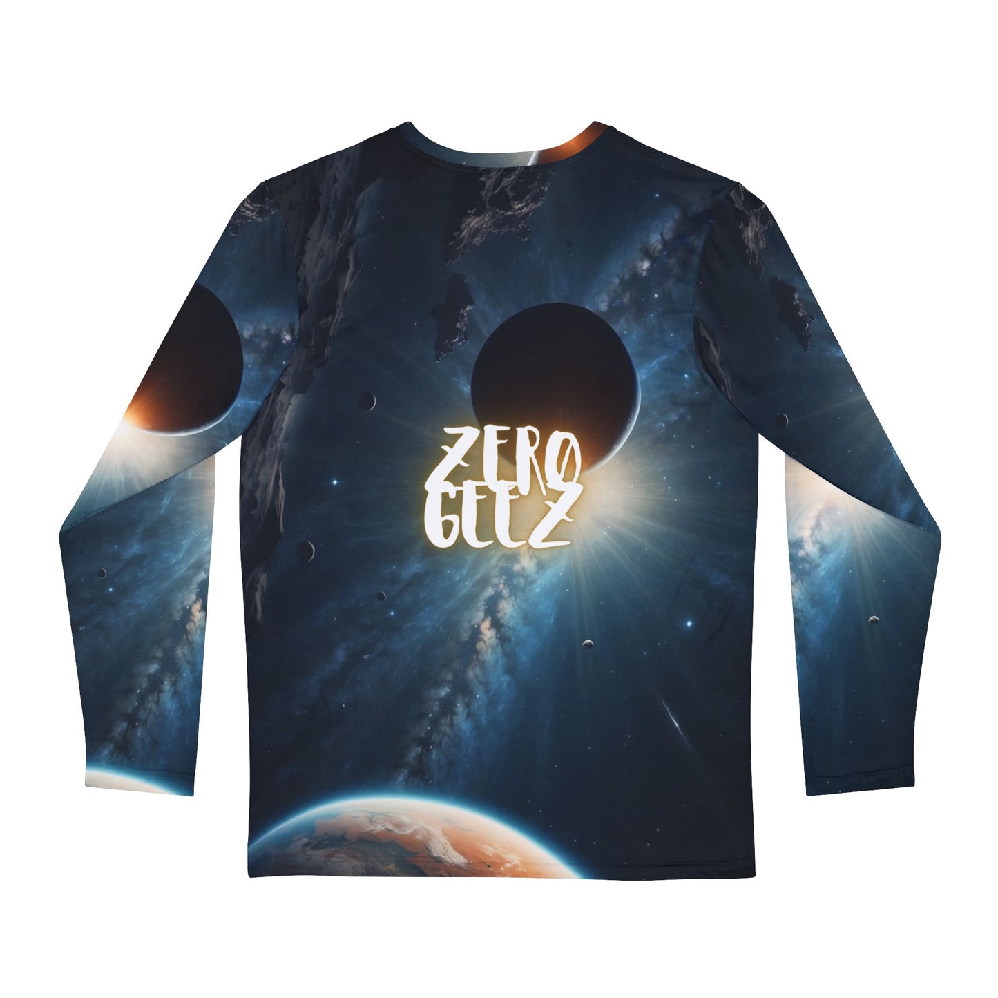 Men's Long Sleeve Eclipse Shirt with Zer0 Geez logo(AOP)