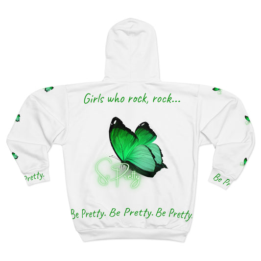 So Pretty Unisex, Girls who Rock, Rock...So Pretty Zip Hoodie (AOP)