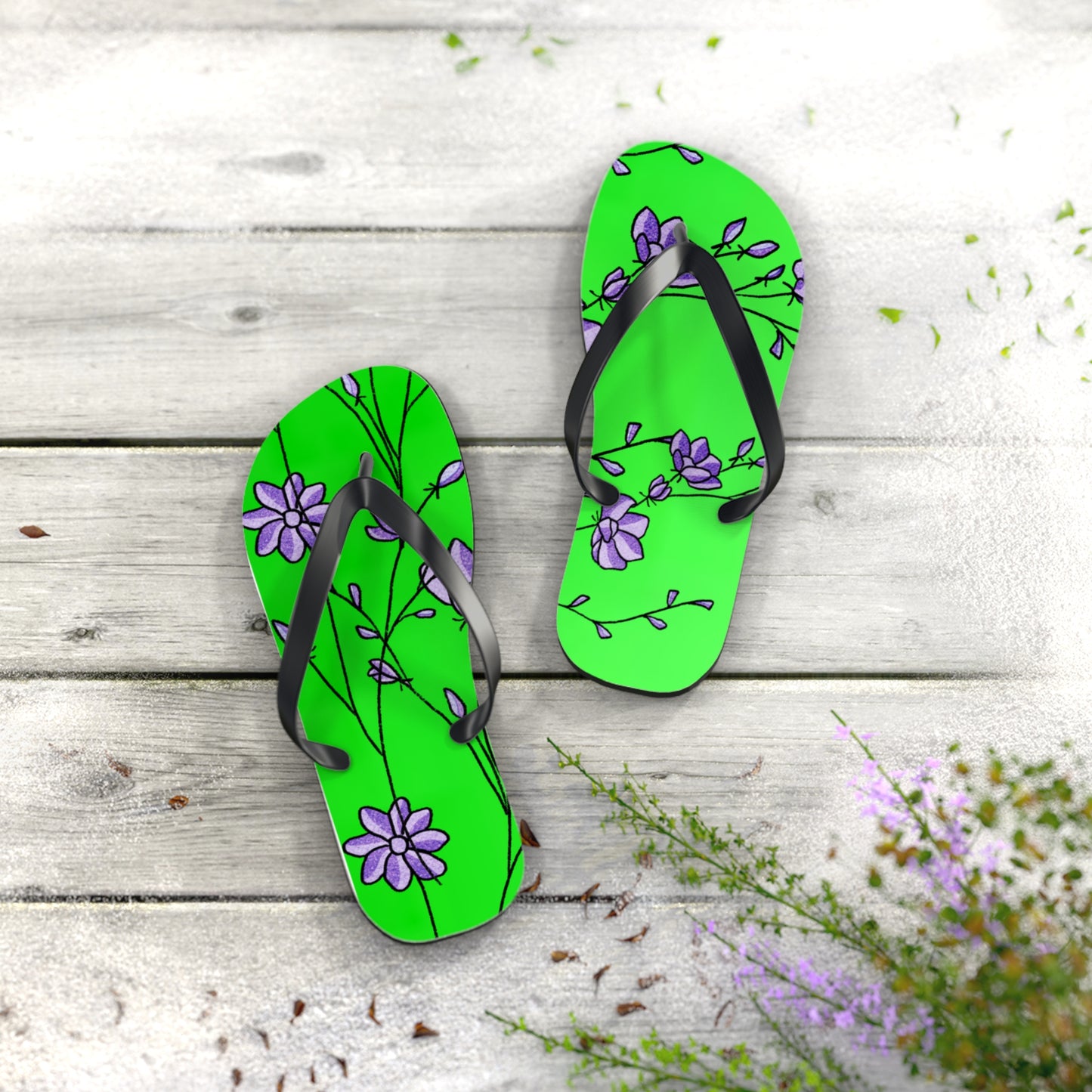 So Pretty Abound with Lillies Flip Flops