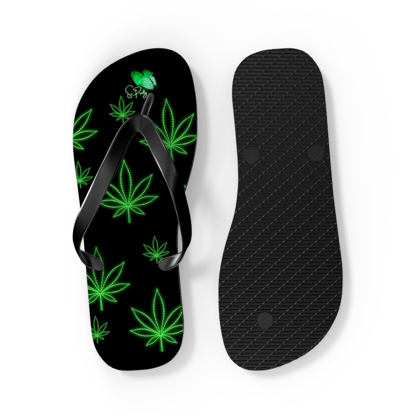 So Pretty Spleef leaf Flip Flops