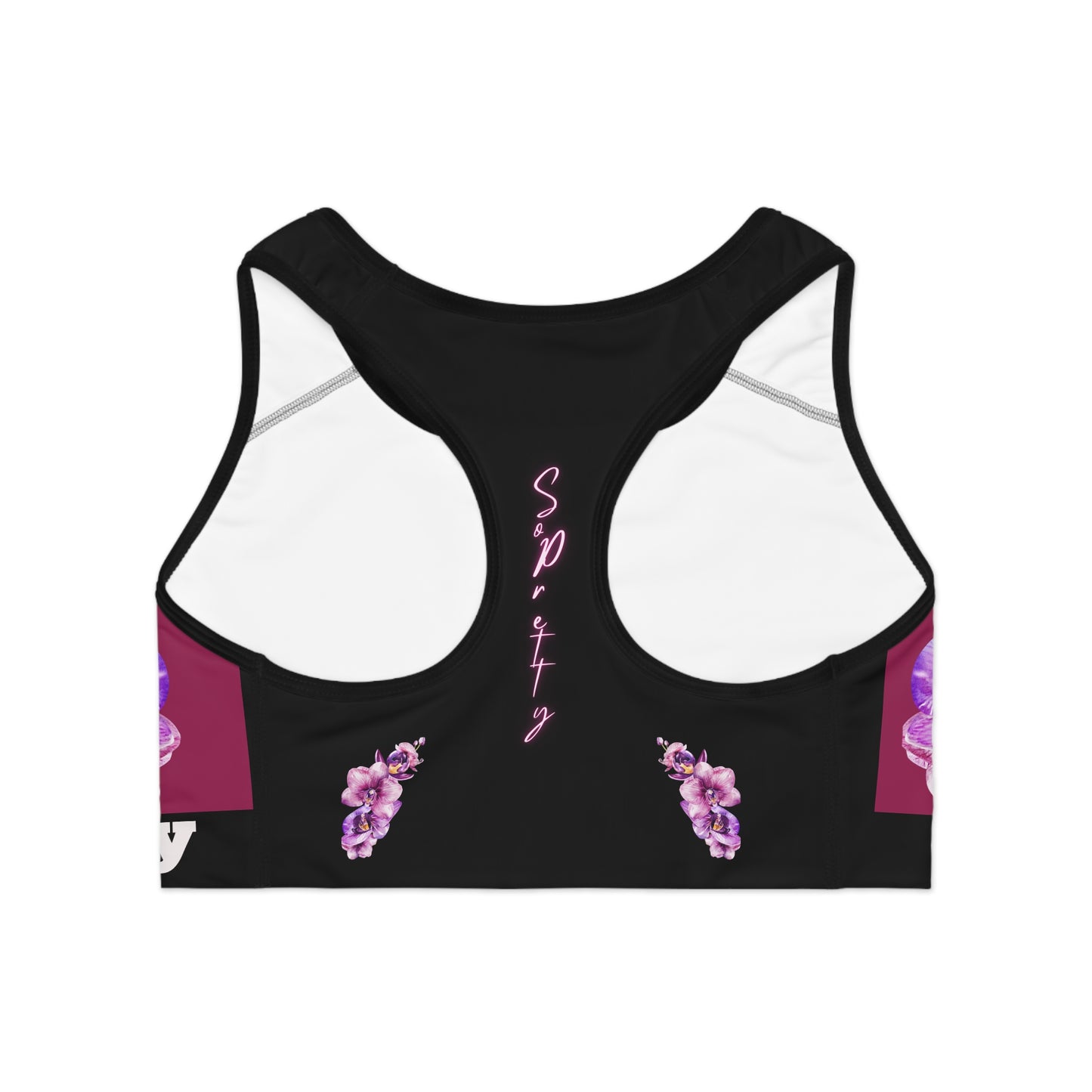 So Pretty Orchid Splash sports Bra (AOP)