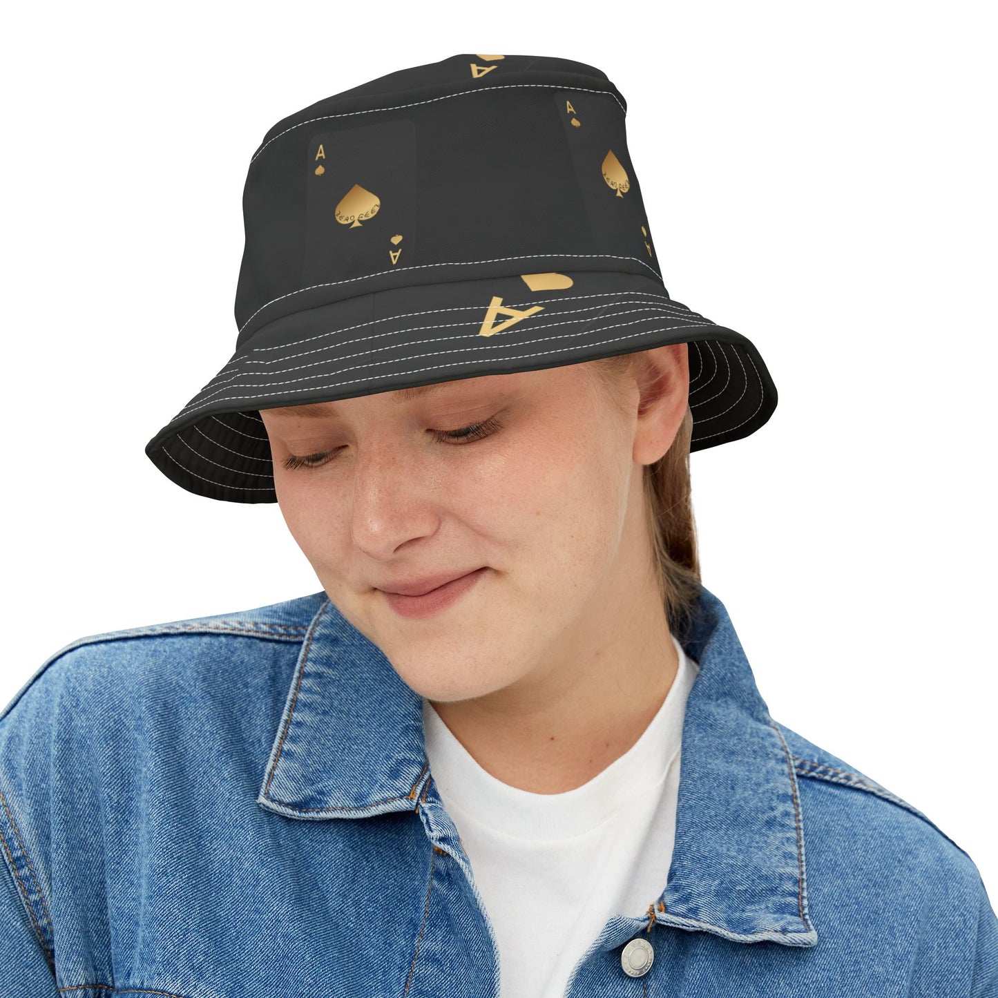 ZER0 GEEZ Black Ace Bucket Hat