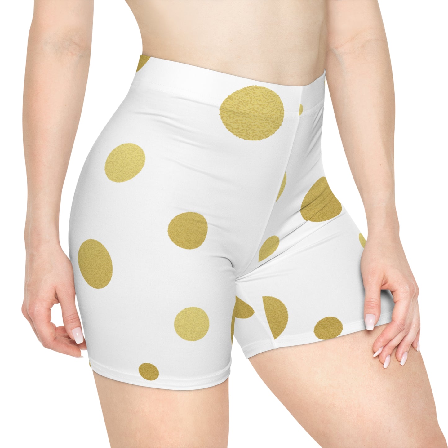 Women's So Pretty Seeing Spots Biker Shorts with So Pretty logo (AOP)