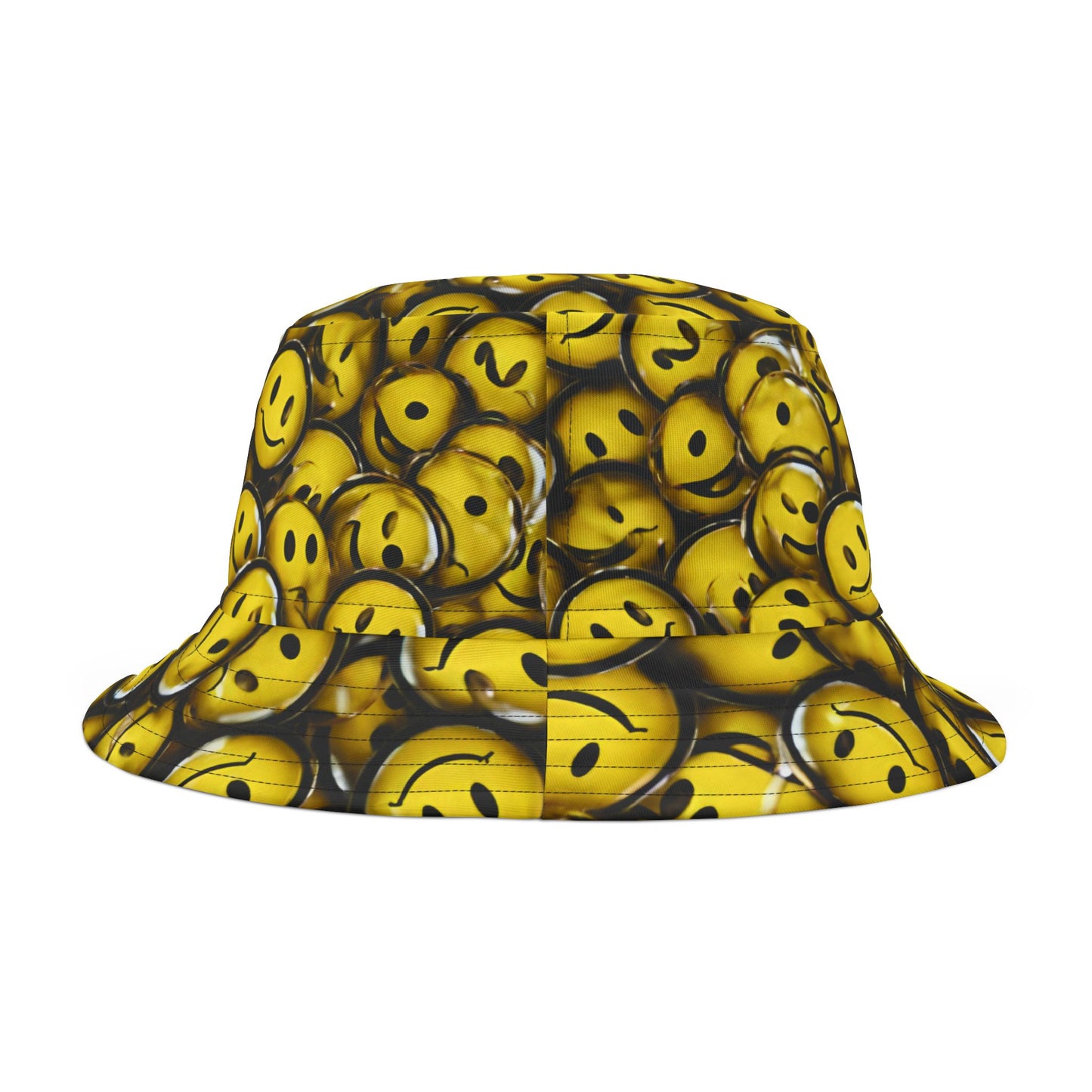 So Pretty Smiley Face Bucket Hat (AOP)