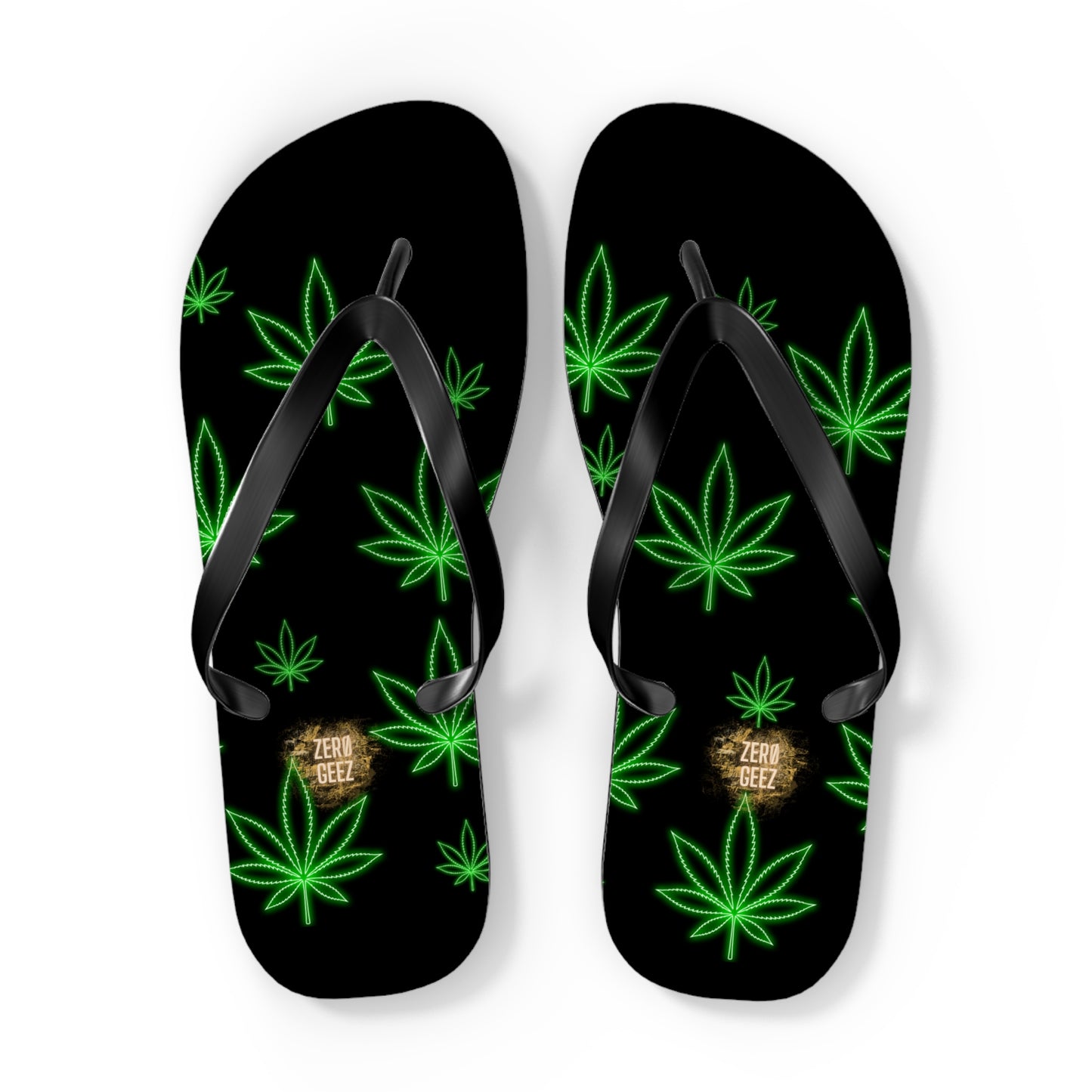 zer0geez Spleef leaf Flip Flops