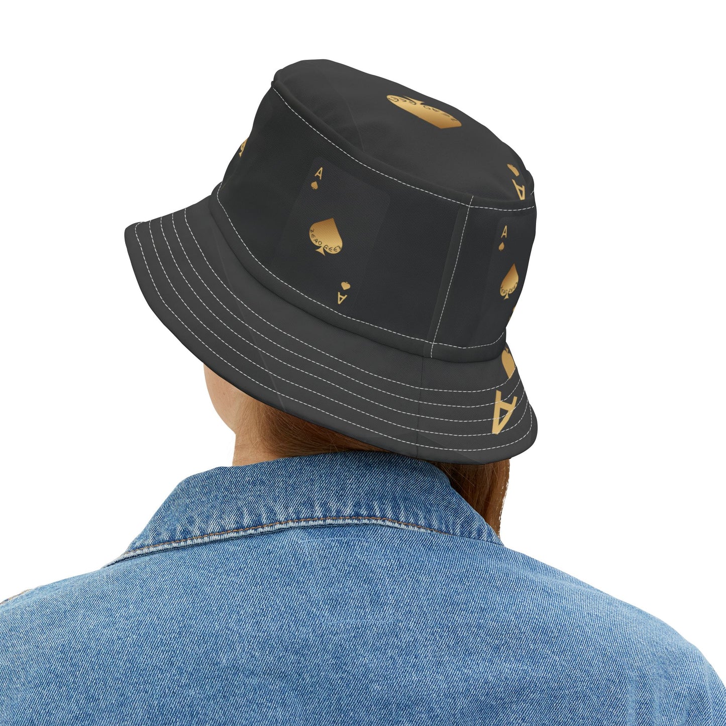 ZER0 GEEZ Black Ace Bucket Hat