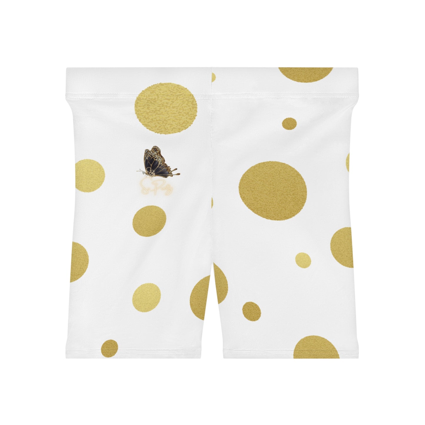 Women's So Pretty Seeing Spots Biker Shorts with So Pretty logo (AOP)