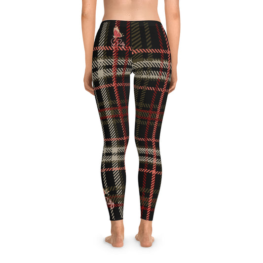 So Pretty, Mad for Plaid stretchy Leggings (AOP)