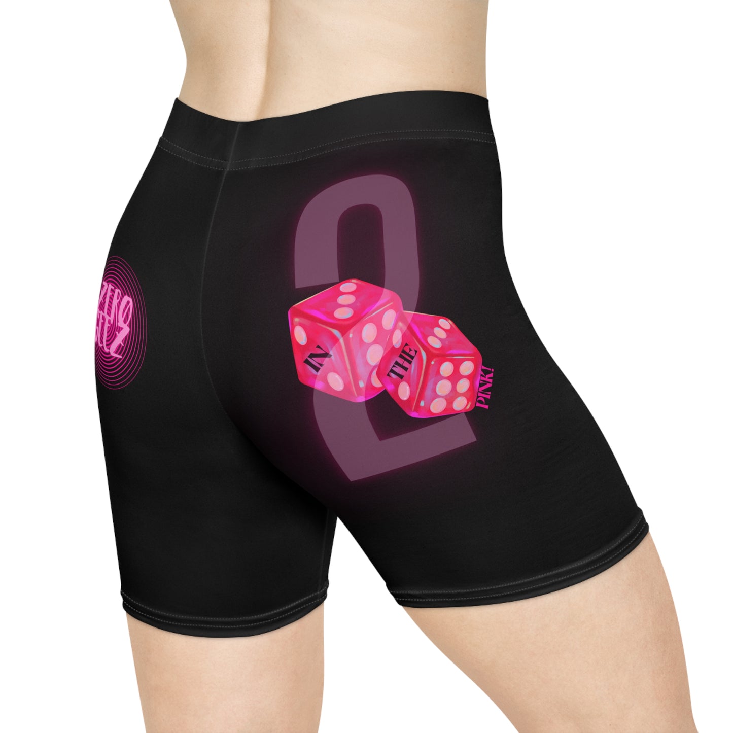 Women's zer0 geez 2 in the Pink Biker Shorts (AOP)