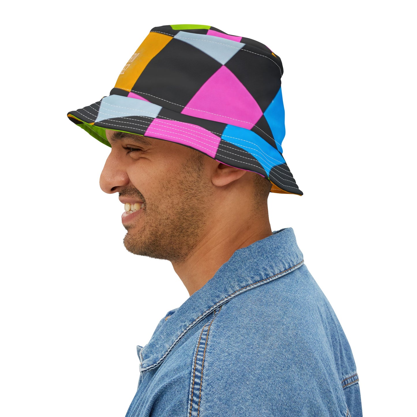 ZER0 GEEZ  Colorful Chex Bucket Hat (AOP)