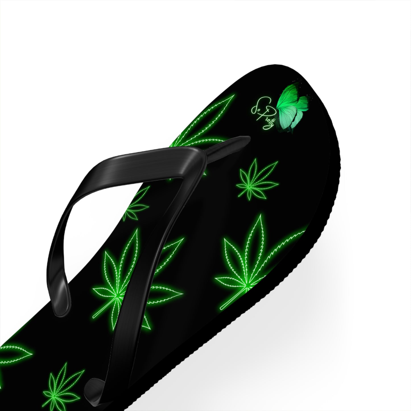 So Pretty Spleef leaf Flip Flops