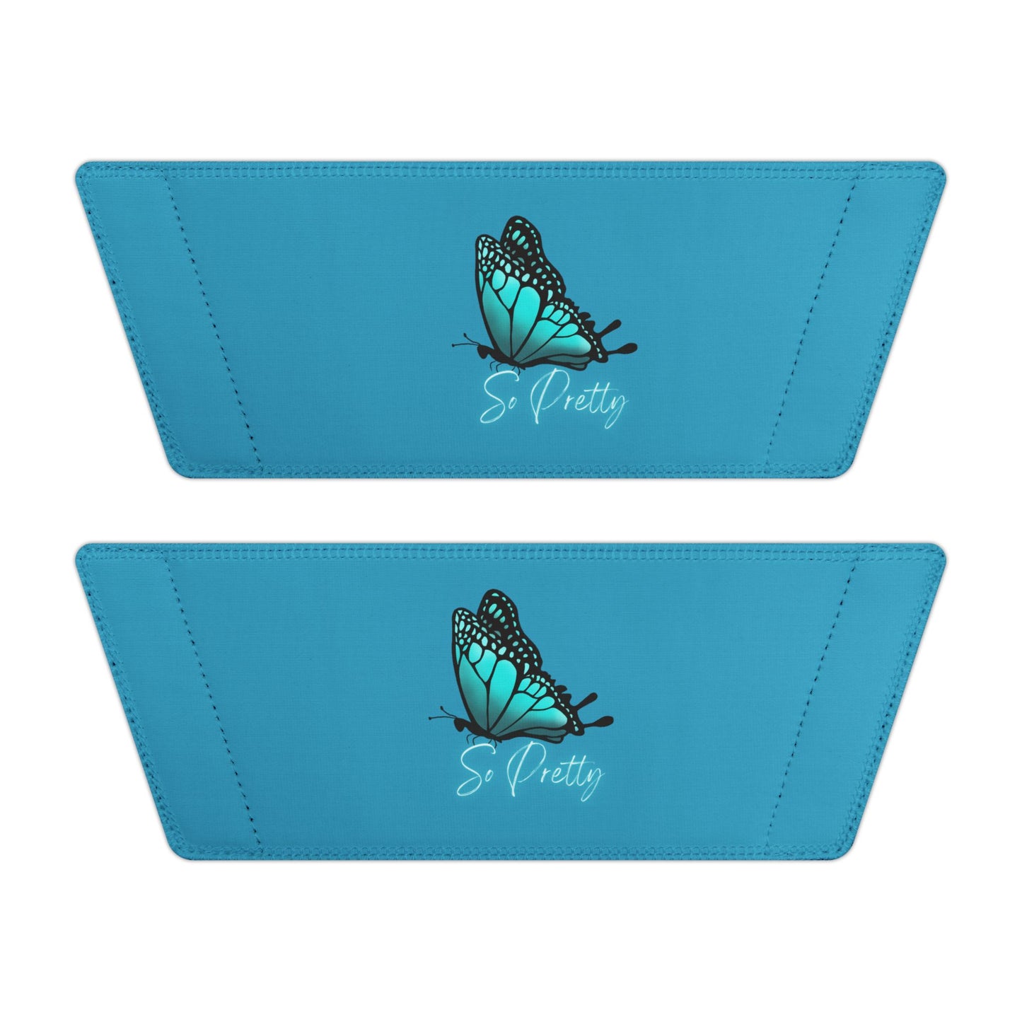 Women's So Pretty Turquoise Butterfly logo Removable-Strap Sandals