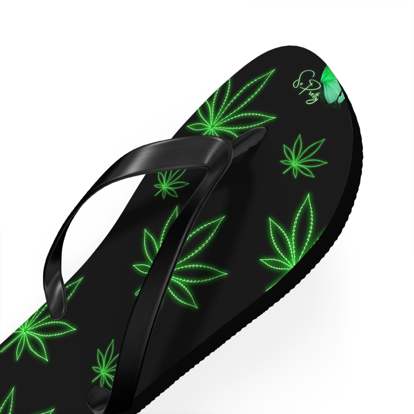 So Pretty Spleef leaf Flip Flops