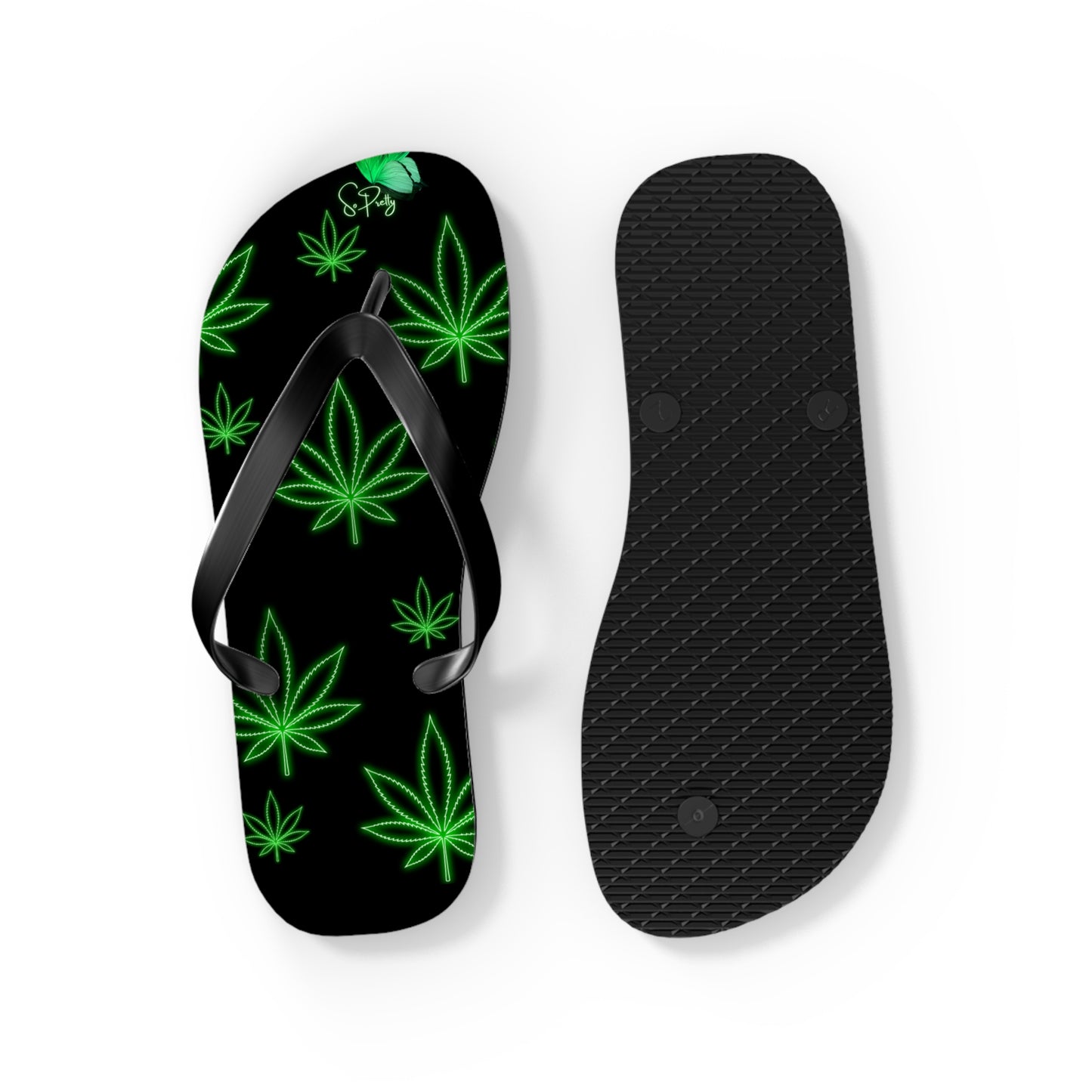 So Pretty Spleef leaf Flip Flops