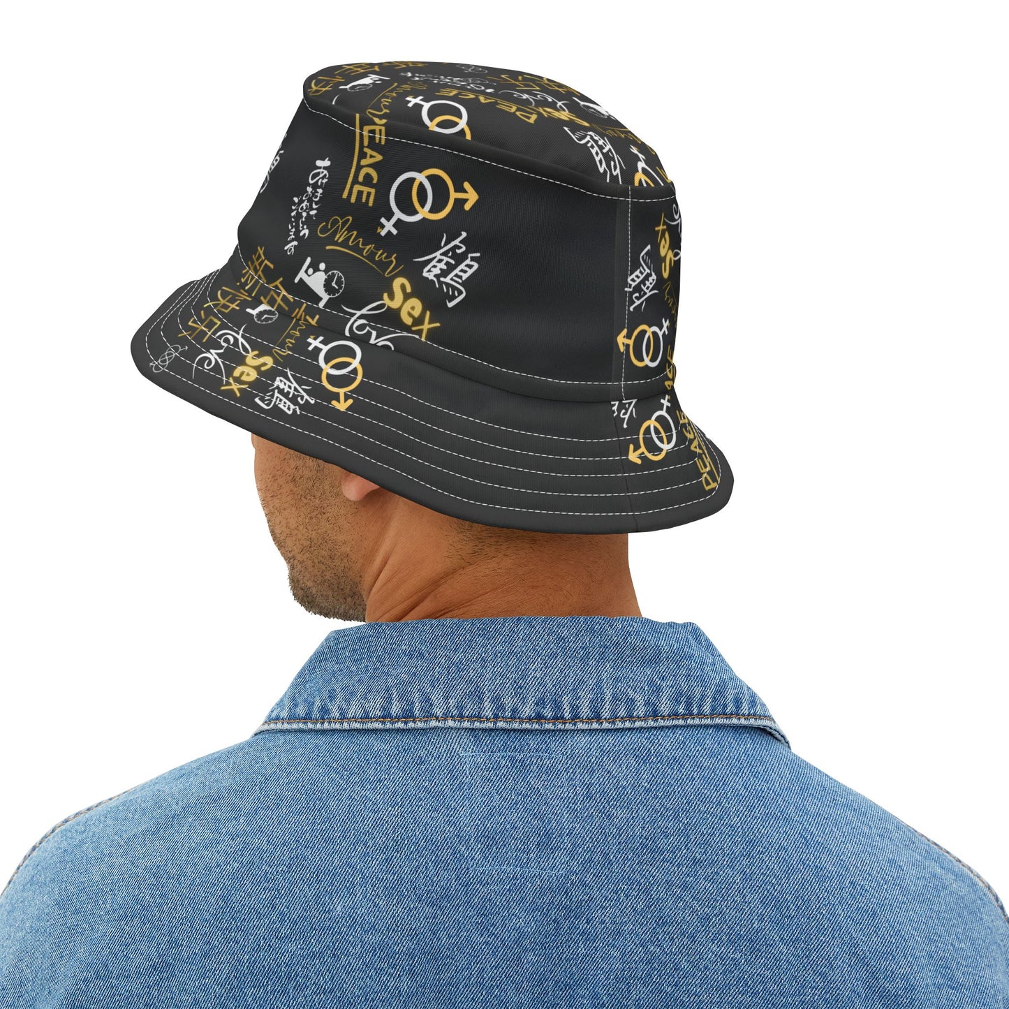 zer0geez Love, SEX, peace Bucket Hat (AOP)